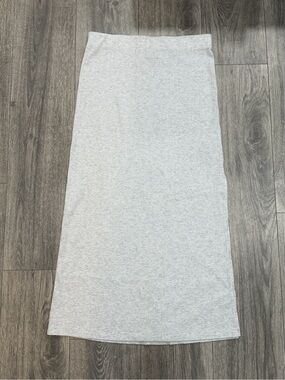 American Eagle Women's Light Gray Knit Midi Skirt